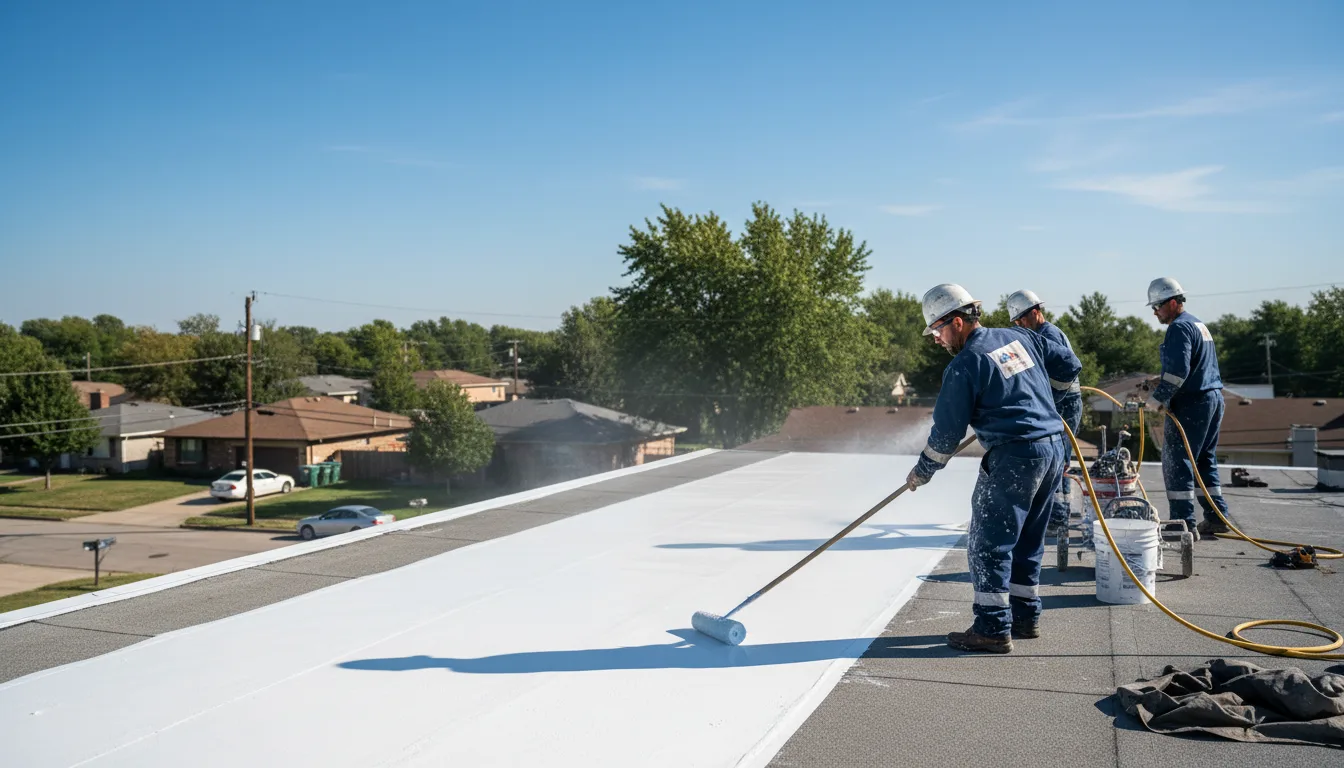 Commercial roof coating in Lindsay, TX near me